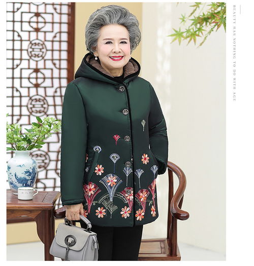 温暖与时尚并存 为60-70岁妈妈奶奶挑选加绒加厚冬装棉衣指南